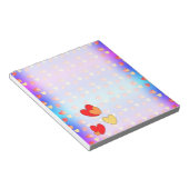 ハートパターンメモ帳 ノートパッド (アングル)