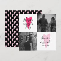 ハートパターン写真コラージバレンタインデーのカード