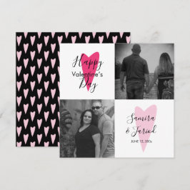ハートパターン写真コラージバレンタインデーのカード