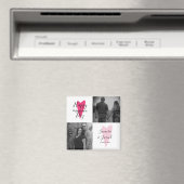 ハートパターン写真コラージバレンタインデーのカード マグネット (インサイチュ (食洗機))