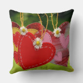 ハートパターン枕が意味のある原因をサポートする方法 クッション (裏面)