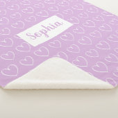 ハートパターン毛布-あなたの色を選んで下さい! シェルパブランケット (3/4)