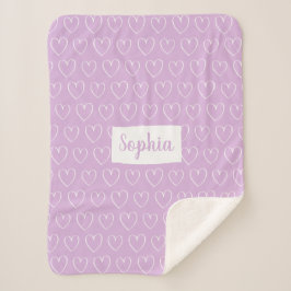 ハートパターン毛布-あなたの色を選んで下さい! シェルパブランケット