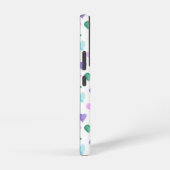 ハートパターン水彩ピンクパープルブルーグリーン SAMSUNG GALAXYケース (右側面)