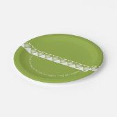 ハートパターン詳細ラウンド ペーパープレート (アングル)