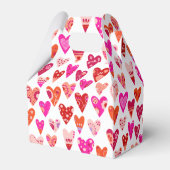 ハートパターン赤ピンク フェイバーボックス (裏面サイド)