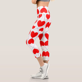 ハートパターン高い腰カプリス カプリレギンス