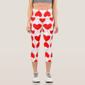 ハートパターン高い腰カプリス カプリレギンス (正面)