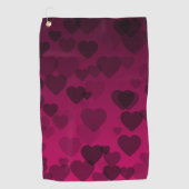 ハートパターン18 ゴルフタオル (正面)