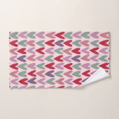 ハートパターン1 バスタオルセット (ハンドタオル)