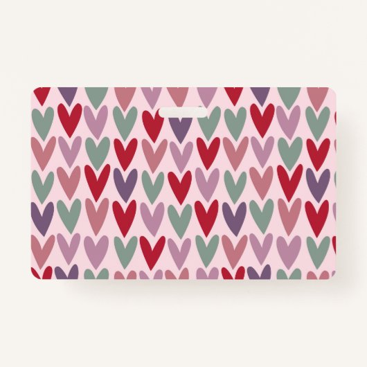 ハートパターン1 バッジ (正面)