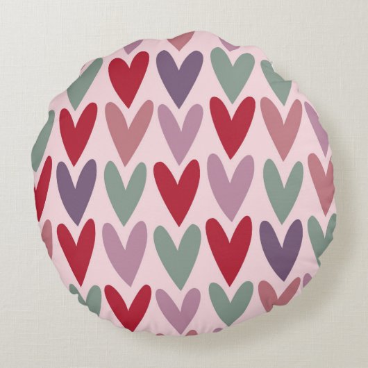 ハートパターン1 ラウンドクッション (裏面)