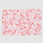 ハートパターン23 ゴルフタオル (横)