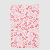 ハートパターン23 ゴルフタオル (正面)