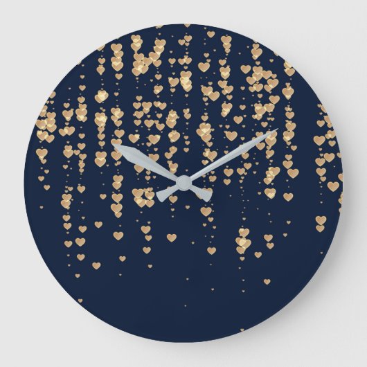 ハートパターン23 ラージ壁時計 (正面)