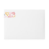 ハートパターン26 ラップアラウンドラベル (正面)