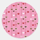 ハートパターン27 ラウンドシール (正面)