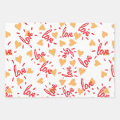 ハートパターン27 ラッピングペーパーシート (正面3)