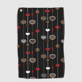 ハートパターン28 ゴルフタオル (正面)