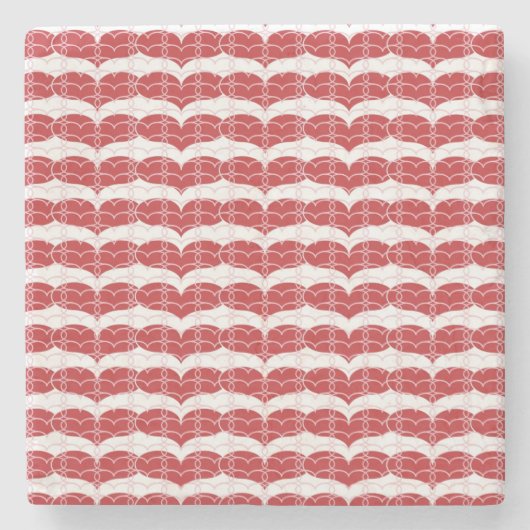 ハートパターン2 ストーンコースター (正面)