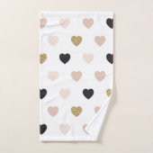 ハートパターン31 バスタオルセット (ハンドタオル)