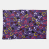ハートパターン32 キッチンタオル (横)