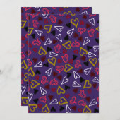 ハートパターン32 サンキューカード (正面/裏面)