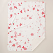 ハートパターン33 シェルパブランケット (正面)