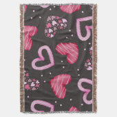 ハートパターン34 スローブランケット (正面縦)