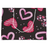 ハートパターン34 ラージペーパーバッグ (正面)