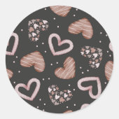 ハートパターン35 ラウンドシール (正面)