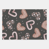 ハートパターン35 ラッピングペーパーシート (正面)