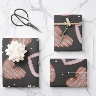 ハートパターン35 ラッピングペーパーシート