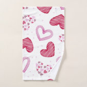 ハートパターン36 バスタオルセット (ハンドタオル)