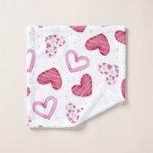 ハートパターン36 バスタオルセット (ウォッシュタオル)