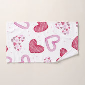 ハートパターン36 バスタオルセット (ハンドタオル)