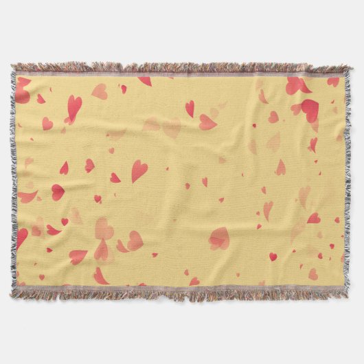 ハートパターン38 スローブランケット (正面)