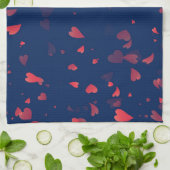 ハートパターン40 キッチンタオル (折り畳み)