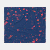 ハートパターン40 フリースブランケット (正面(横))