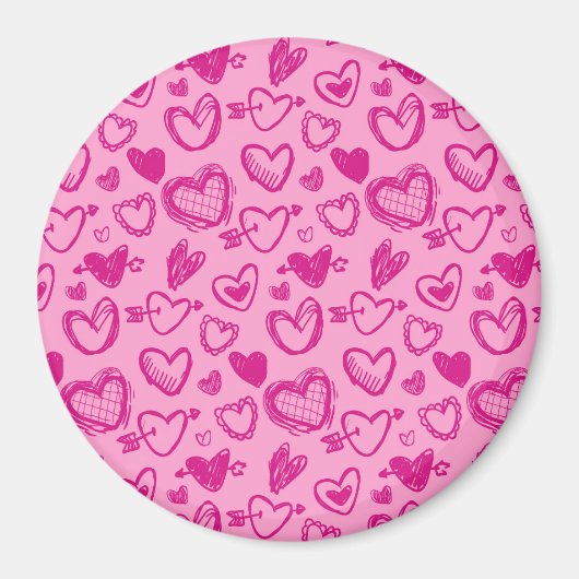 ハートパターン58 マグネット (正面)