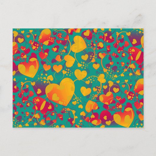ハートパターン9 ポストカード (正面)