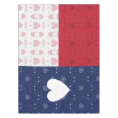 ハートパターン(の模様が)あるテキサス州州旗 テーブルクロス (正面)