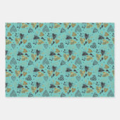 ハートパターン(の模様が)あるドードル ラッピングペーパーシート (正面3)