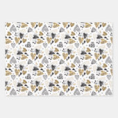 ハートパターン(の模様が)あるドードル ラッピングペーパーシート (正面2)