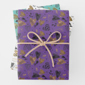 ハートパターン(の模様が)あるドードル ラッピングペーパーシート (インサイチュ)