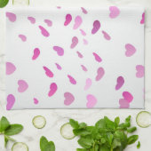 ハートパターン キッチンタオル (折り畳み)