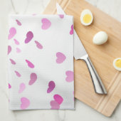 ハートパターン キッチンタオル (四つ折り)