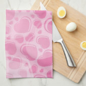 ハートパターン キッチンタオル (四つ折り)