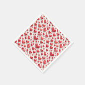ハートパターン スタンダードカクテルナプキン (角)