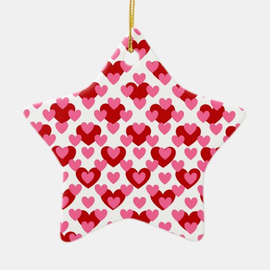 ハートパターン セラミックオーナメント (正面)